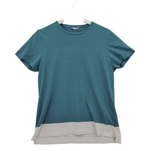 Orlebar Brown Mens Resort Minimalist Sammy Block T-Shirt Top M Teal Blue Gray